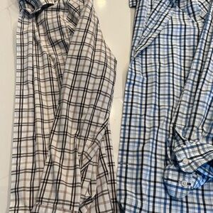 Banana Republic Men's Plaid Button-Down Shirts - Blue and Brown